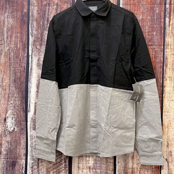 Threads 4 Thought Color Block Button Up Dress Shirt - Picture 1 of 3